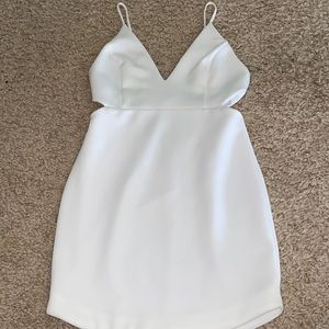 F21 White cut out dress